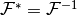 \mathcal{F}^* = \mathcal{F}^{-1}